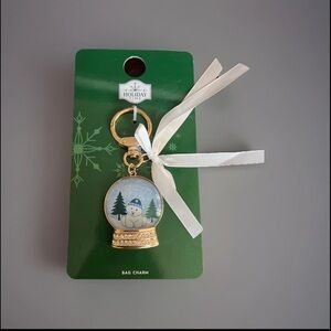 Embellished Snow Globe Bag Charm by Holiday Time